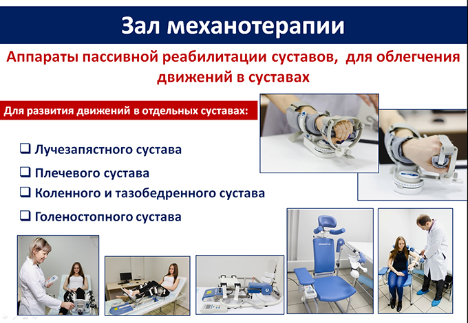 Механотерапия в отделении травматологической реабилитации Центра Современной Кардиологии